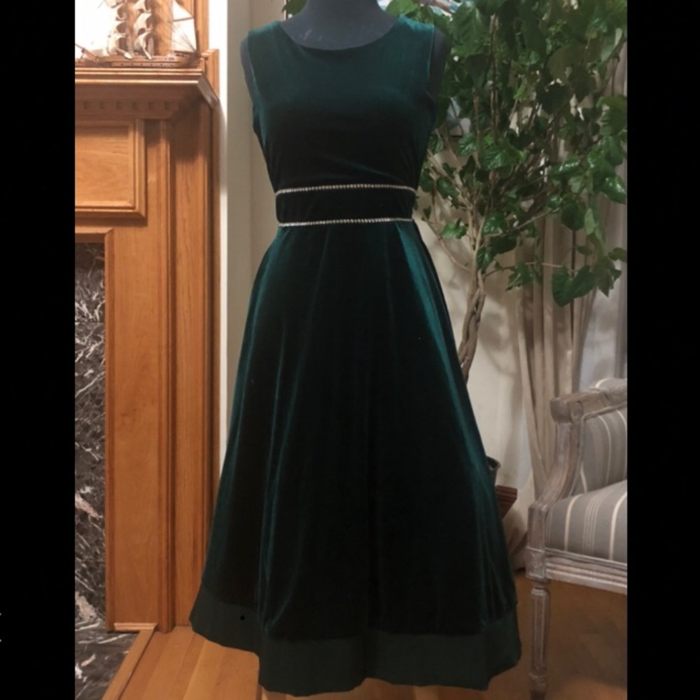 Green Suede Rare Editions dress